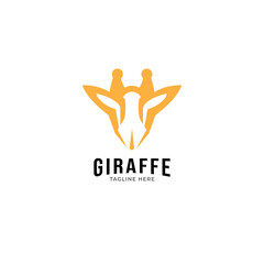 giraffe logo icon vector template.