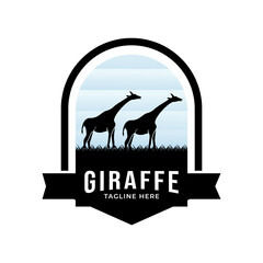 giraffe logo icon vector template.