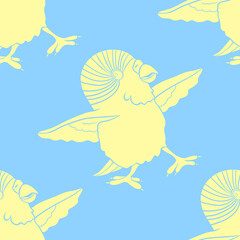 wavy parrot chick small wants to fly up vector illustration