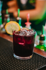 Typical wine hillbilly served at the bar counter in Brazil