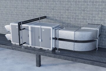 supply and exhaust ventilation unit 3d