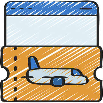 Digital Plane Ticket Icon