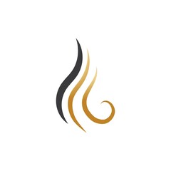 hair wave logo vector illustration design