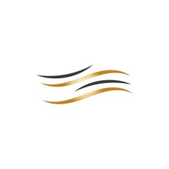 hair wave logo vector illustration design