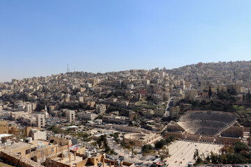 Fototapeta na wymiar Amman, Jordan - Roman amphitheater in Jordan