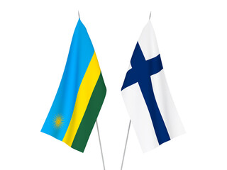 Republic of Rwanda and Finland flags