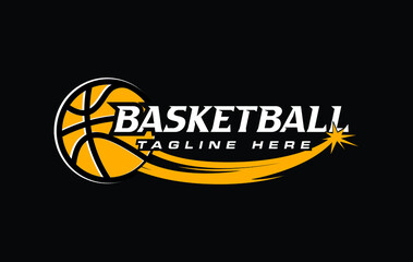 Basketball logo vector graphic for any business especially for sport team, club, community.