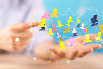 Unity group and teamwork concept remote