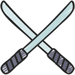 Katanas Clashing Icon