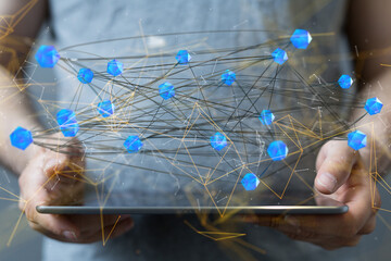Business intelligence analyst dashboard on virtual