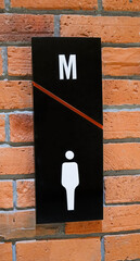 Restroom sign on a toilet door. Toilet sign Restroom Concept black tone. Toilet icons set. Men signs for restroom.