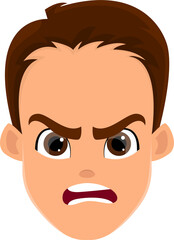 Man face expression clipart design illustration