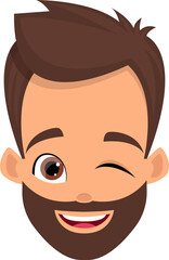 Man face expression clipart design illustration