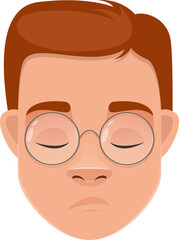 Man face expression clipart design illustration