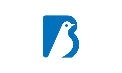 Letter B Bird Logo , bird logo combination with letter B (bird) is simple, unique, creative