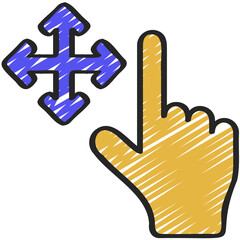 Directional Move Hand Icon
