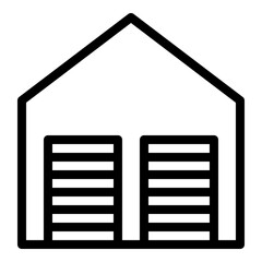 Outline home icon isolated on white background