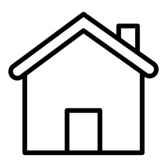 Outline home icon isolated on white background