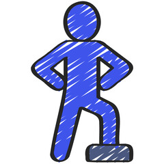 Proud Person On Step Icon