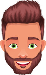 Man face expression clipart design illustration