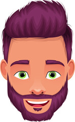 Man face clipart design illustration