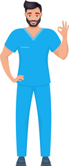 Man medic clipart design illustration