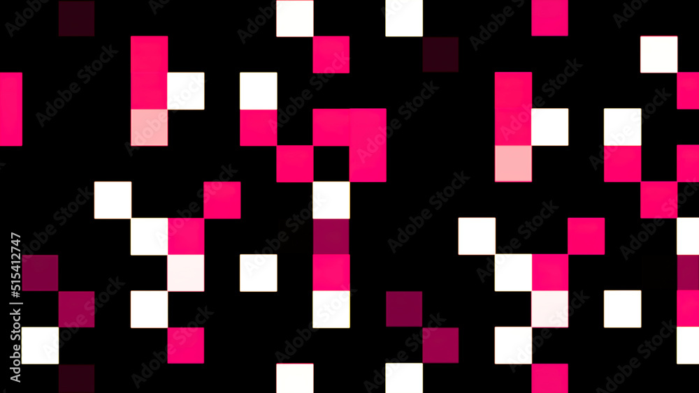 Poster motion abstract background colorful pixels flashing and switch. animation background glowing of mosa