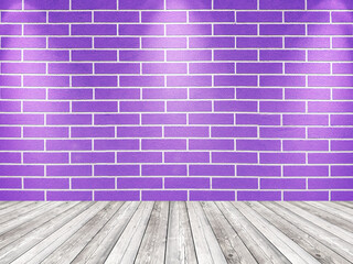 Spotlight background. Empty brick wall interior