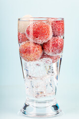 Fresh lychee juice fizzy cold drink
