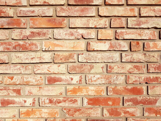 Red brick wall texture background.