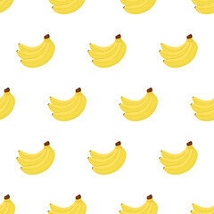 Bunch of yellow bananas seamless pattern