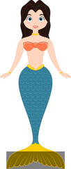 Mermaid clipart design illustration