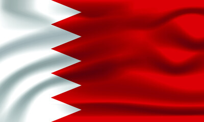 The National Flag of Bahrain