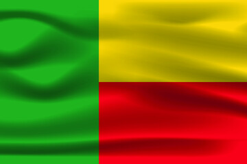 The Realistic National flag of Benin