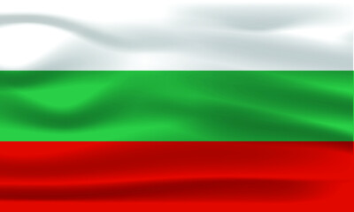 The Realistic National Flag of Bulgaria