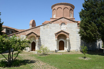Fototapeta na wymiar Church of the archaeological park at Apollonia in Albania
