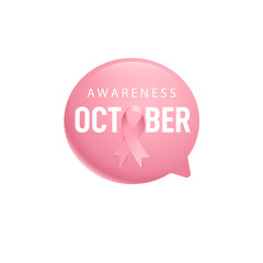PrintPoster and banner design for Breast cancer awareness month October. Vector illustration.