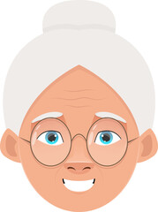 Old woman clipart design illustration
