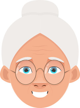 Old woman clipart design illustration