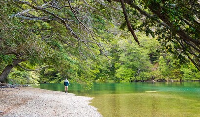 Pescador en la Patagonia