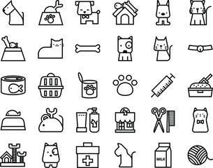 Pet shop icon outline,dog,cat.vector  illustration