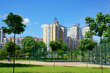  Residential district Obolon in Kyiv, Ukraine