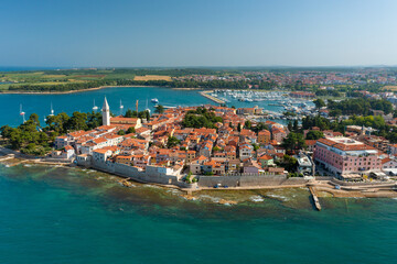 Aerial photo of Novigrad town, Istra, Croatia