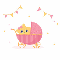 Happy stat baby concept illustration