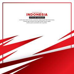 Obraz premium Modern Indonesia Independence Day design Vector with geometric shapes element.