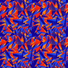 Urban seamless abstract pattern with curved geometry elements