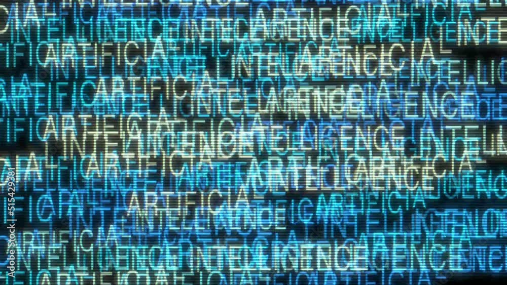 Wall mural big data analytics animated text kinetic finance fintech wordscape ai artificial intelligence softwa