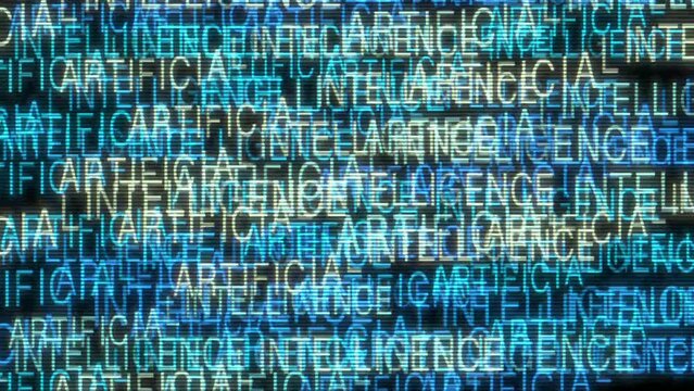 Big data analytics animated text kinetic finance fintech wordscape ai artificial intelligence software