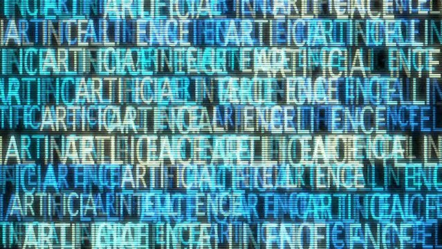 Big data analytics animated text kinetic finance fintech wordscape ai artificial intelligence software