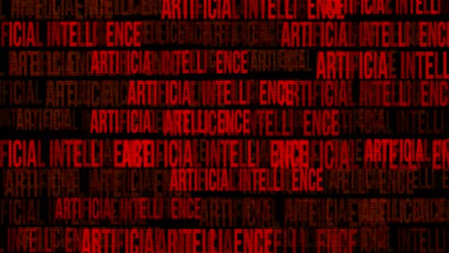 Big data analytics animated text kinetic finance fintech wordscape ai artificial intelligence software